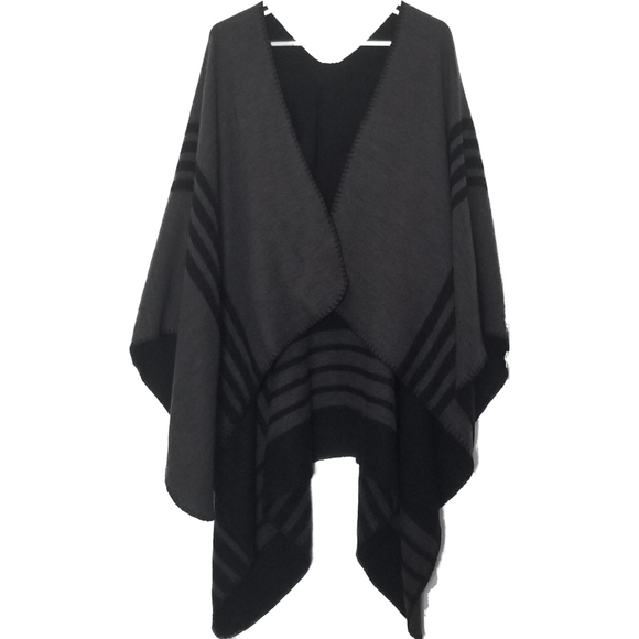 BB Dakota Reversible Poncho - Picture 1 of 6
